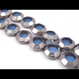 Zdjęcie - Szklany oktagon denim blue metalizowany 22mm